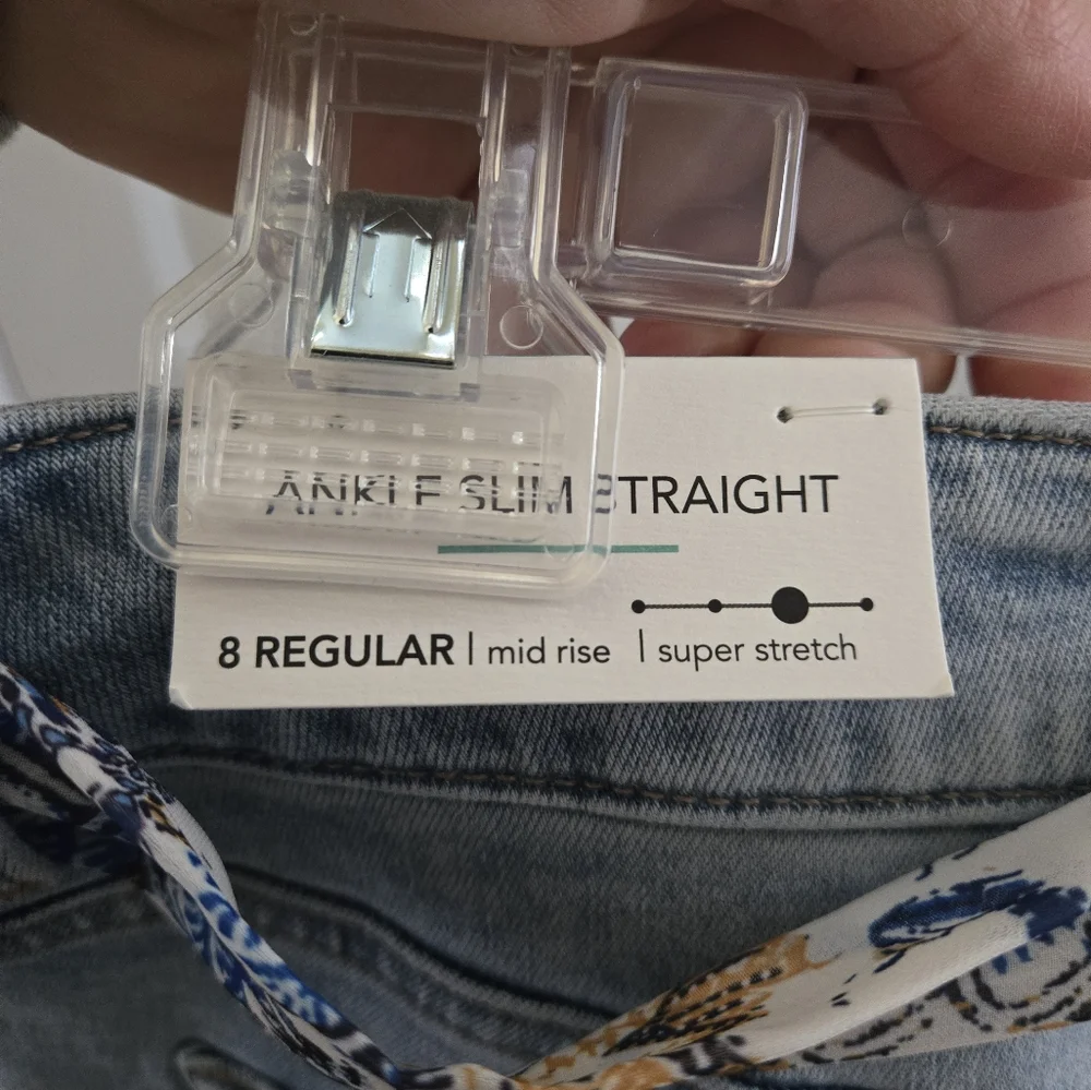 M jeans by Maurices slim straight ankle mid rise jeans - Picture 7 of 8
